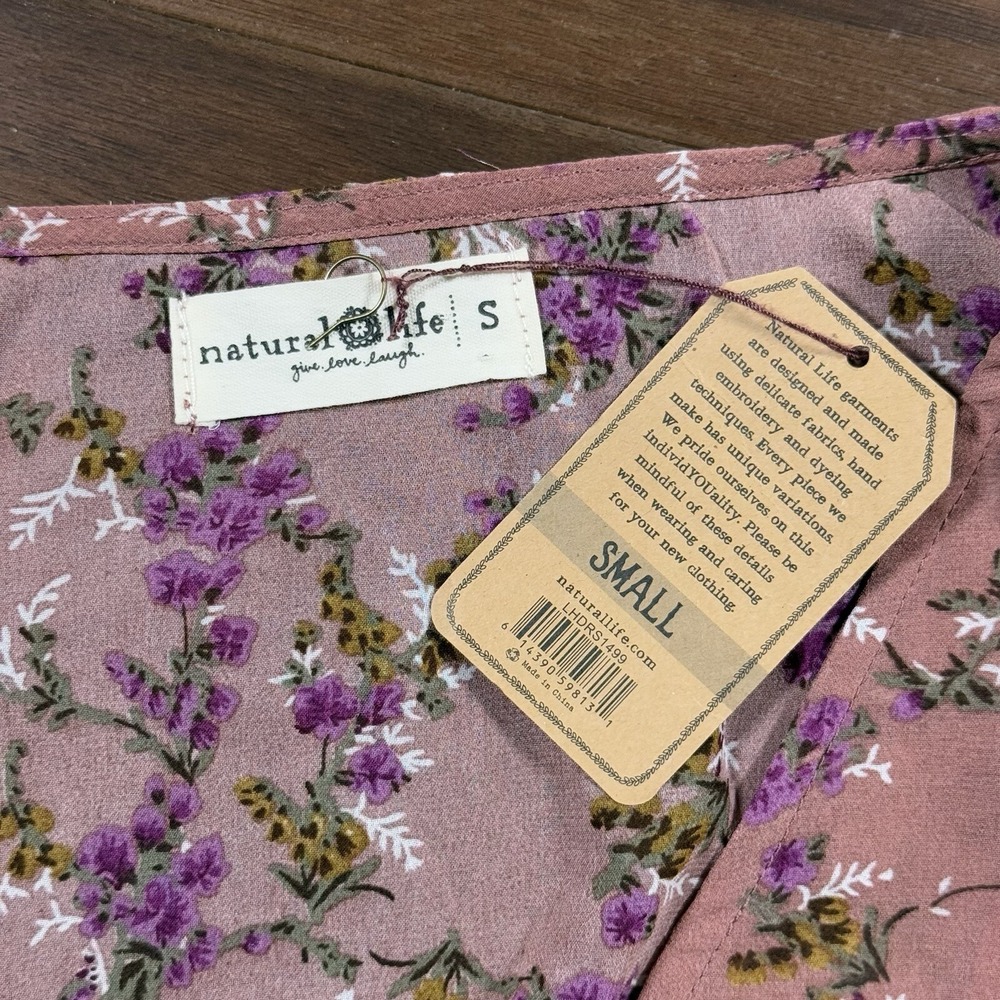 Natural Life Women's‎ Size Small Floral Bell Sleeve Dance With Me Maxi Dress - Picture 6 of 10